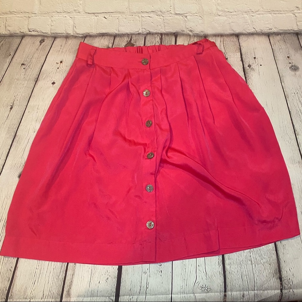 Front button up skirt
